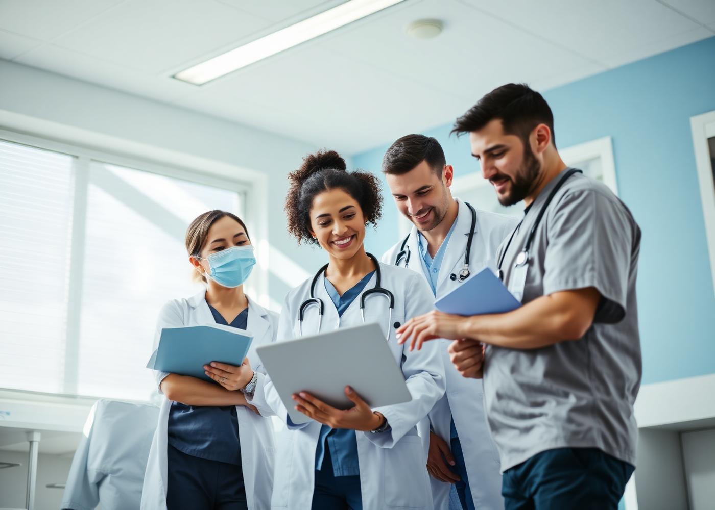 Healthcare team collaborating